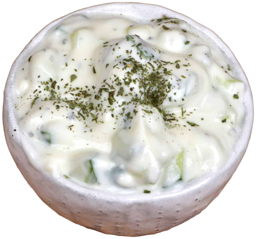 bowl of cucumber & yoghurt